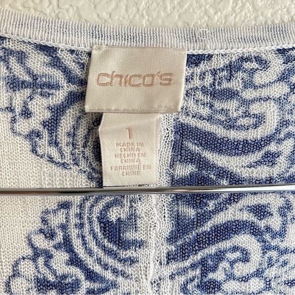 Chico’s | Open Front Cotton Blend Cardigan - Picture 4 of 6